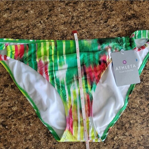 NWT Athleta Wailea Loop Bikini bottom XL - Rasta colors: vacation vibes - Picture 6 of 7